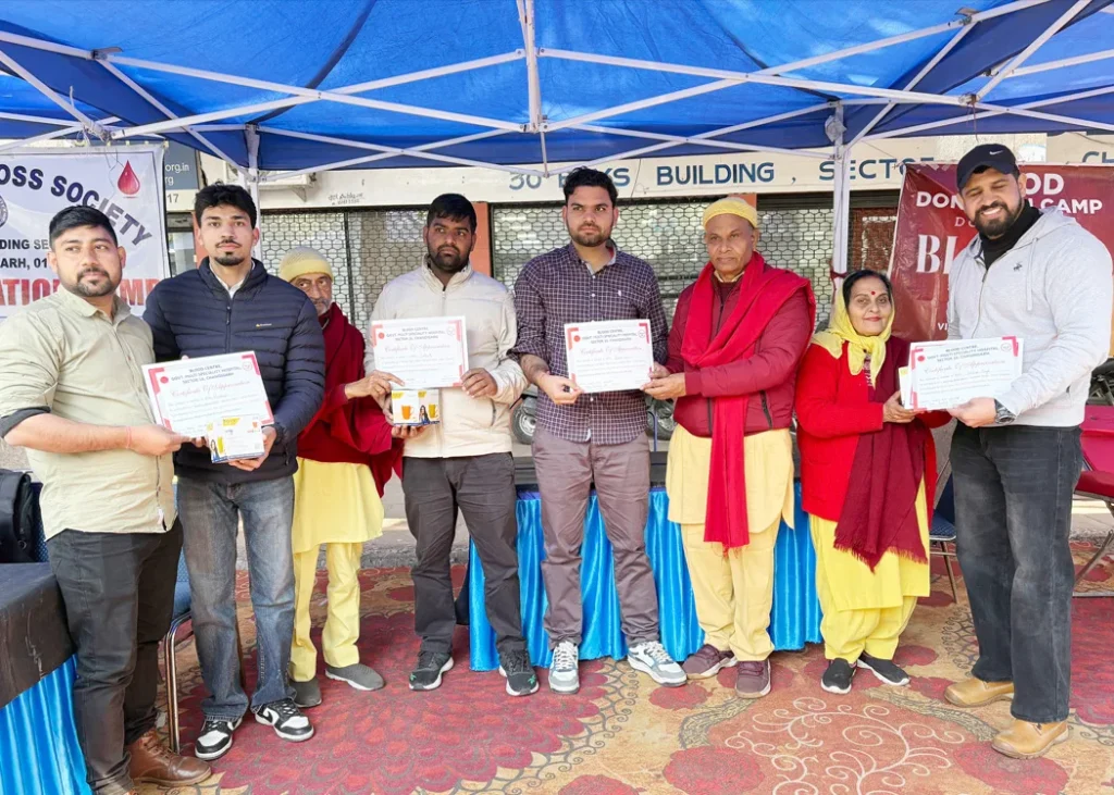 Blood Donation Camp in Sector 17B Chandigarh